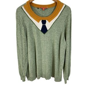 ModCloth Faux Tie Thin Sweater 3X Women’s Geeky Cute Plus Size